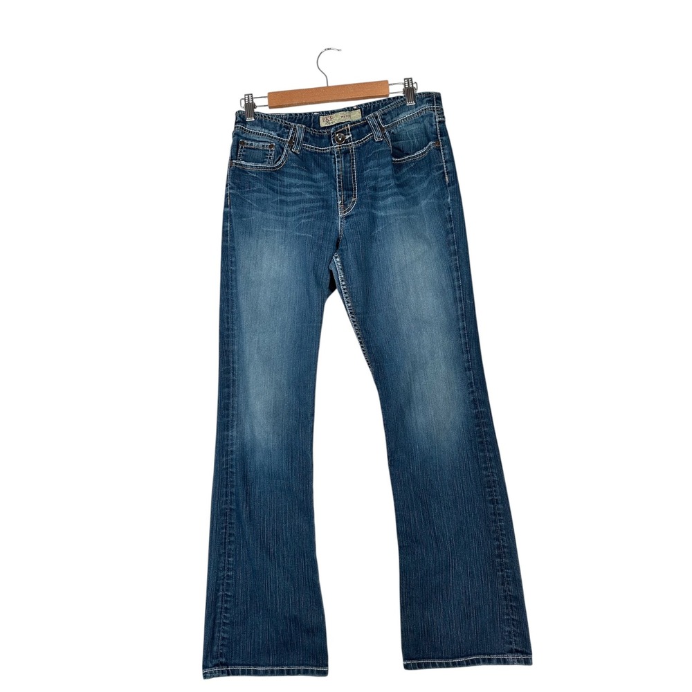 BKE Wendi Bootcut Jeans Womens 31 Medium Wash Stretch Denim Y2K Western Low Rise